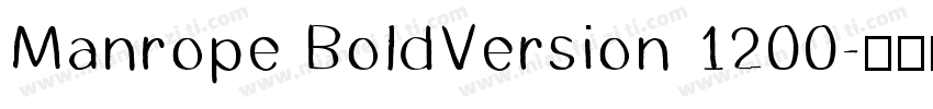Manrope BoldVersion 1200字体转换